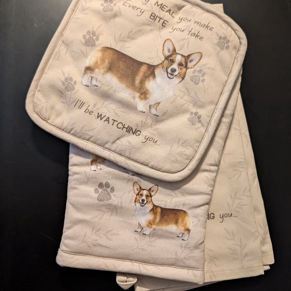 Corgi Kitchen Items - Potholder/Towel Set and Silicone Molds
